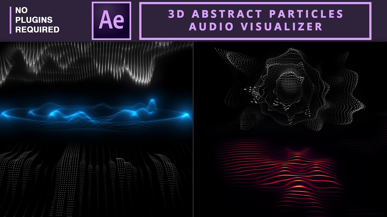 3D-визуализатор абстрактных частиц звука в AE | Noplugins