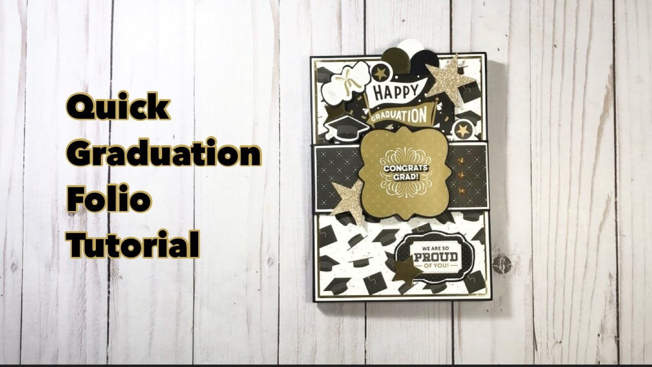 Quick Graduation Card stock Folio & Tutorial a CCC DT project | Echo Park | Graduation Collection