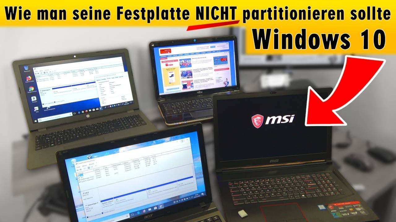 Wie man seine Festplatte NICHT partitionieren sollte bei Windows 10 - HDD oder SSD - [4K]