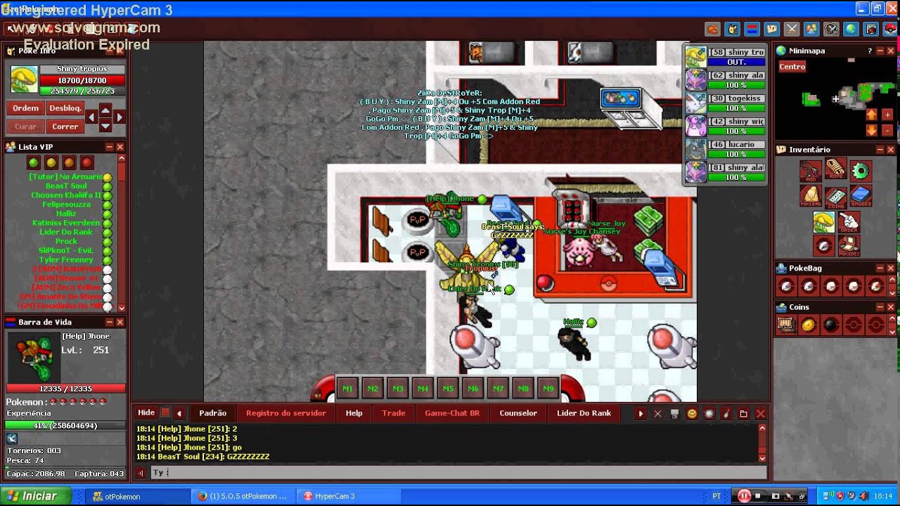 Usando Addon em Shiny Alakazam E Shiny Tropius