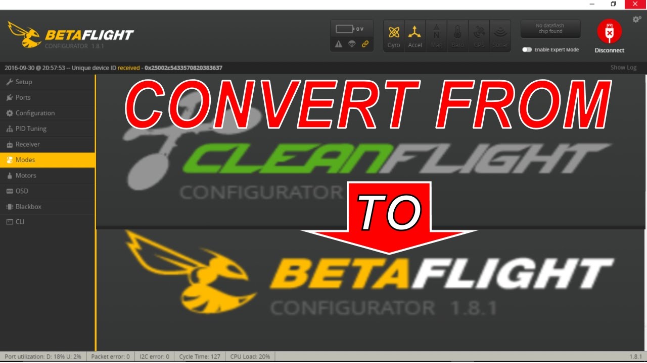 How to Convert from Cleanflight to Betaflight Flight Controller Firmware