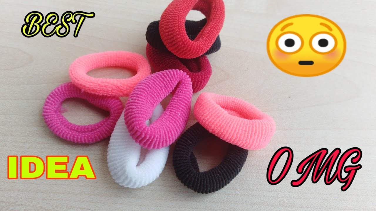 Best out of waste from hair rubber bands crafts idea||DIY amazing home decor idea