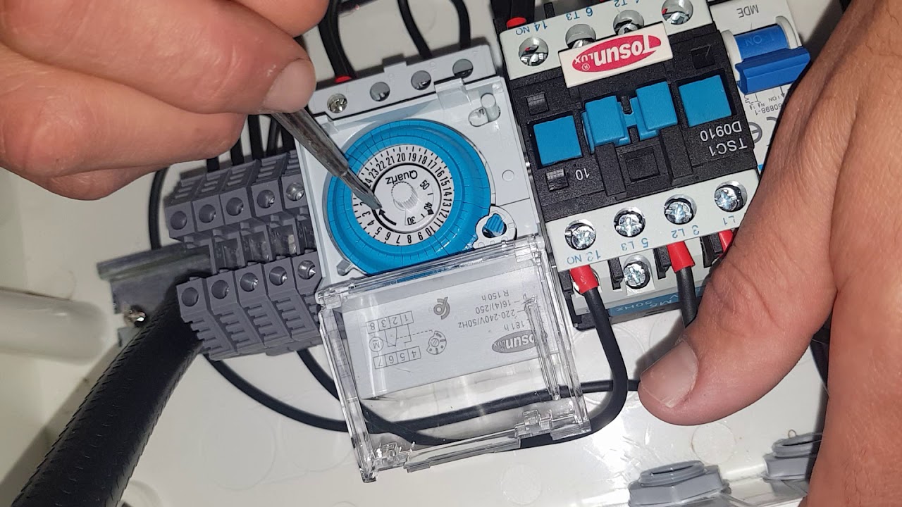 réglage horloge électrique Tosun