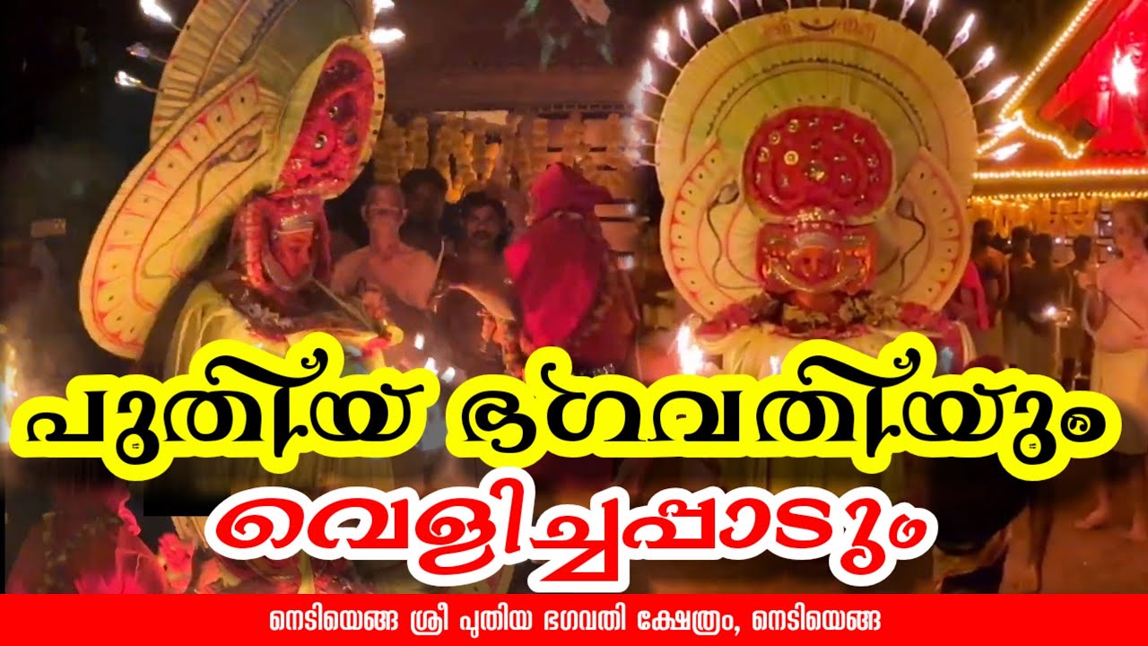 നെടിയെങ്ങയിലെ പുതിയ ഭഗവതിയുടെ പുറപ്പാടും വെളിച്ചപ്പാടിന്റെ ഉറയലും | Puthiya Bhagavathi | #theyyam