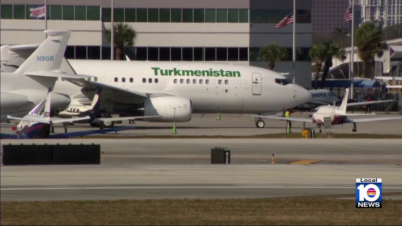 Extended stay of Turkmenistan-linked jet at Fort Lauderdale airport draws notice
