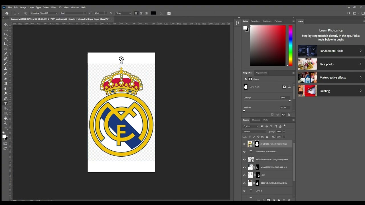 TUTORIAL DESAIN FOOTBALL MATCHDAY SIMPLE DI PHOTOSHOP 