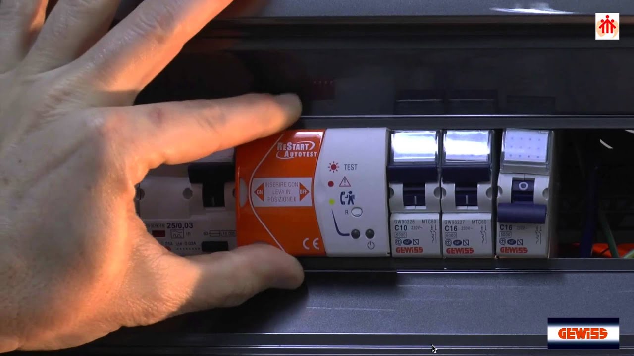 GEWISS   Diferencial GW90901N con test de verificación mensual automático   para Web