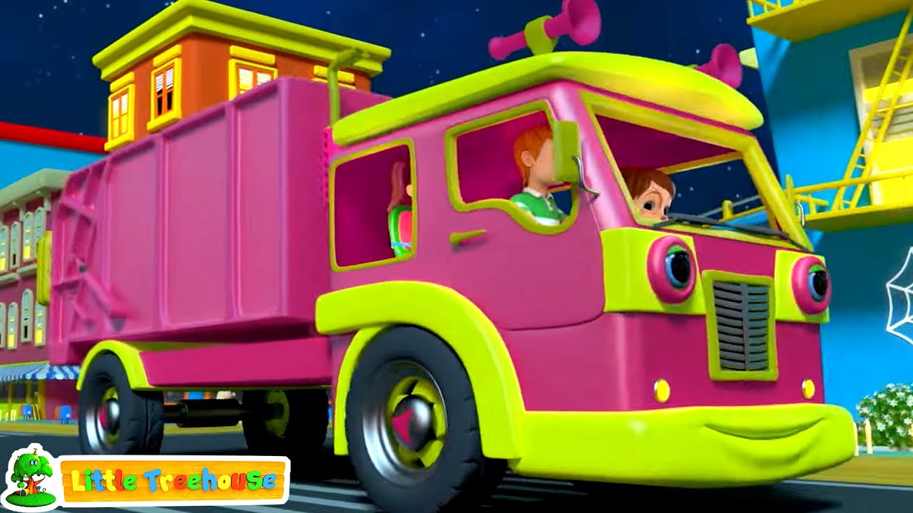 Halloween Wheels On The Garbage Truck + More Scary Rhymes by Little Treehouse