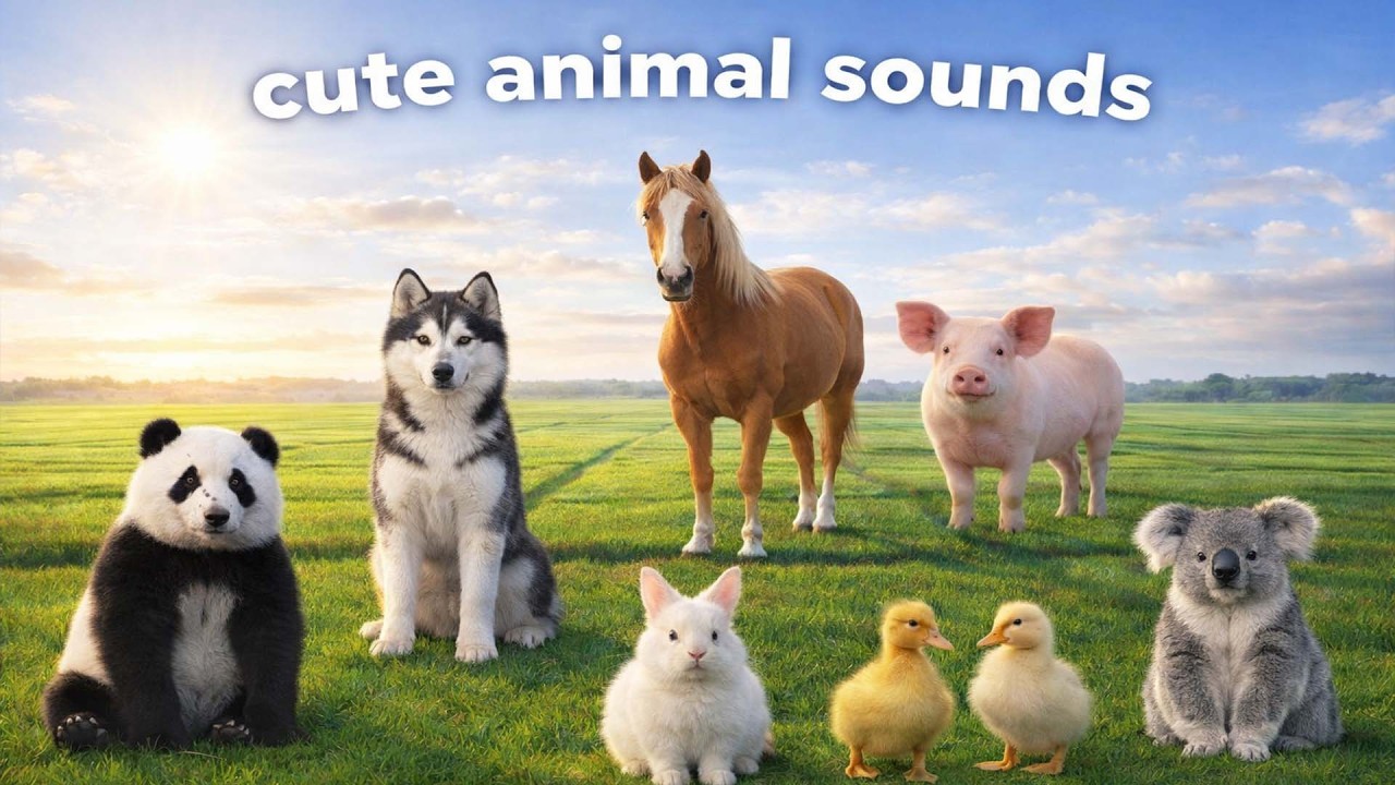 Милые звуки животных: кошка, корова, лев, овца - счастливые моменты с животными | Дикие и домашни...