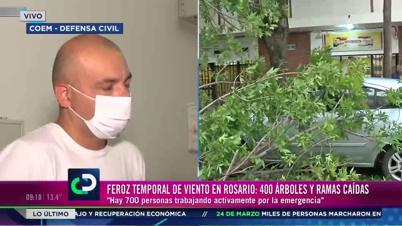 700 denuncias por el feroz temporal de viento en la ciudad