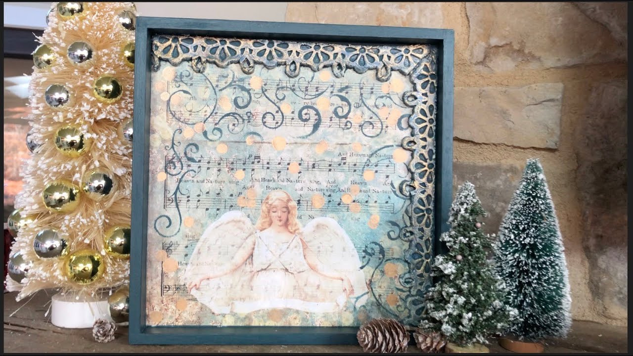 How to Decoupage Scrapbook Paper using Decoupage Queen Christmas Paper