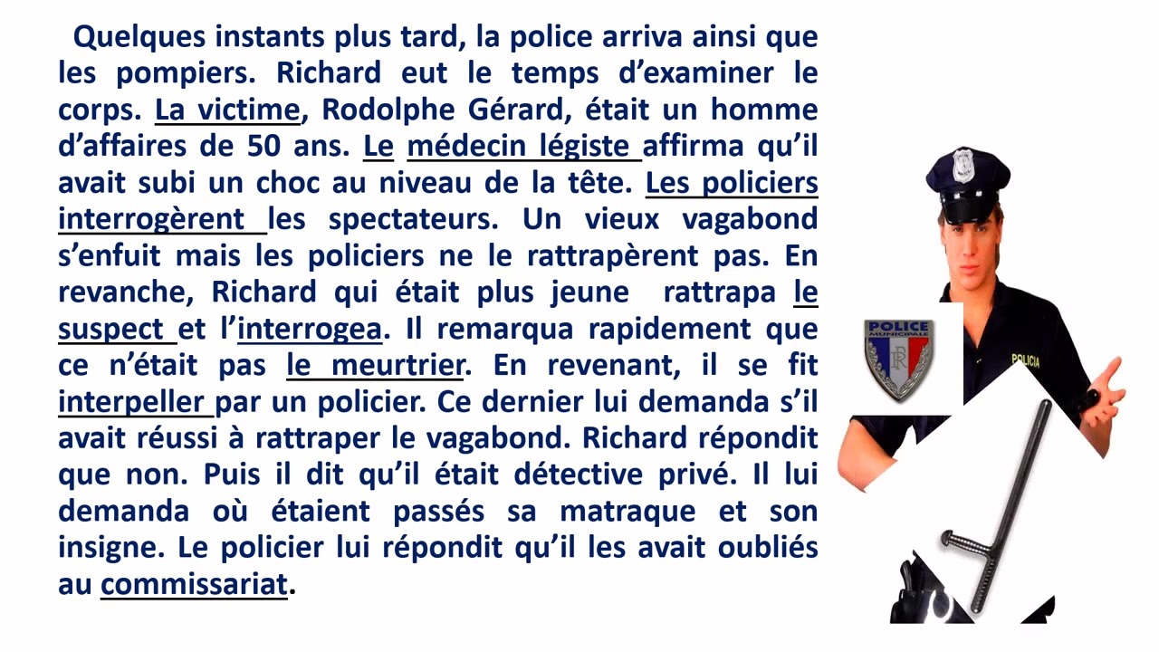 Le champ lexical du genre policier