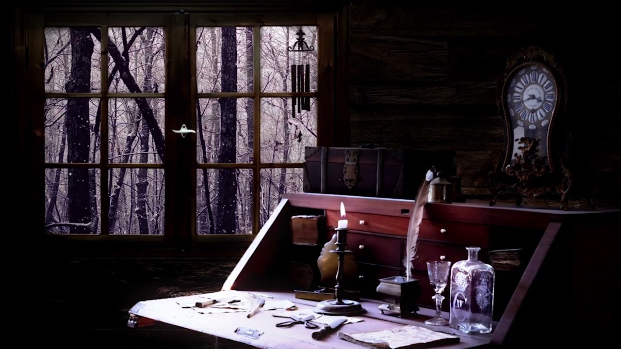 Relaxing winter ambience - Old clock and chime sounds