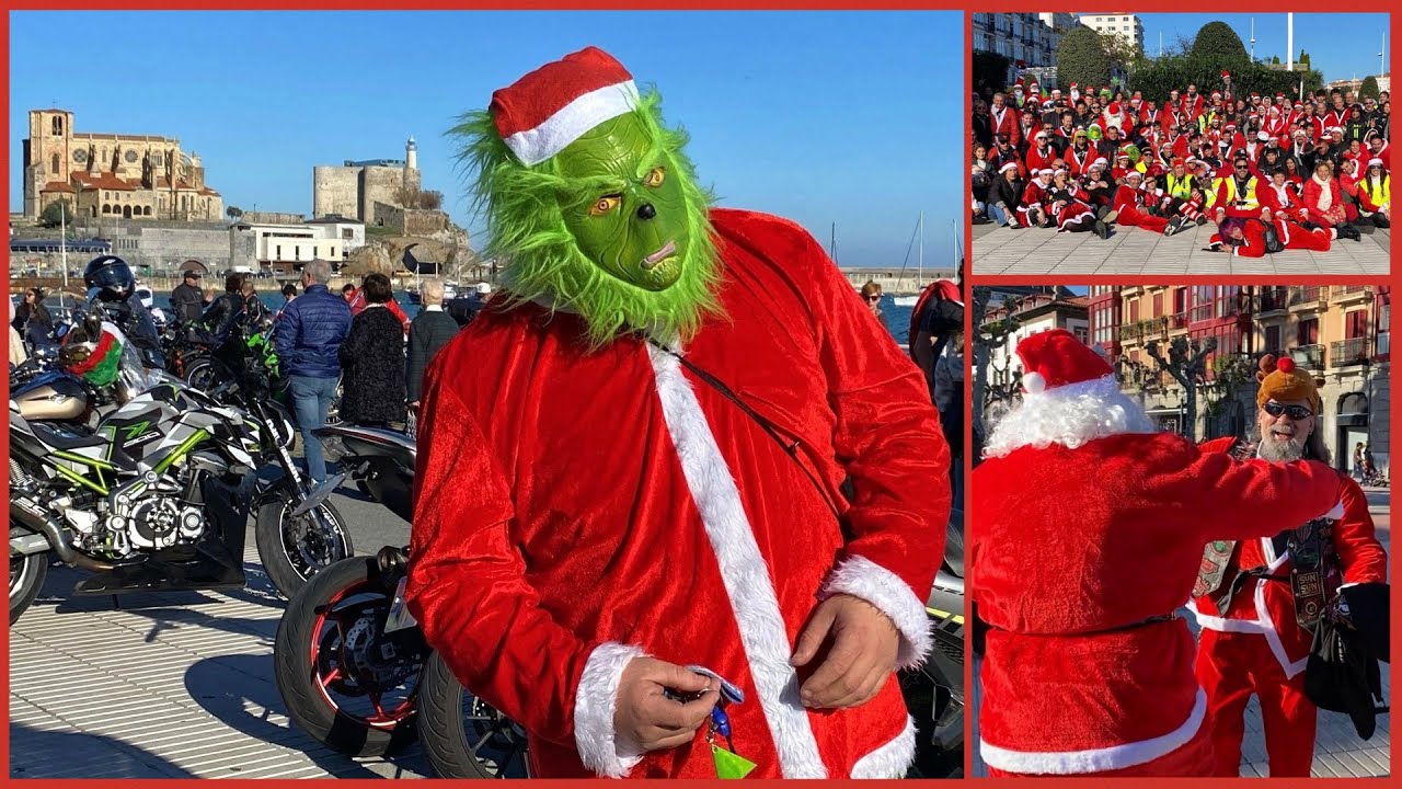 La Multitudinaria “PapaNoelada” Motera 2025 Tiño de Rojo Castro Urdiales 