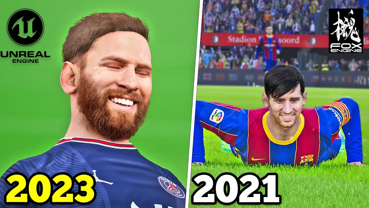eFootball 2023 vs PES 2021 🔥 Next Gen vs Old Gen - Unreal Engine vs Fox Engine | Fujimarupes