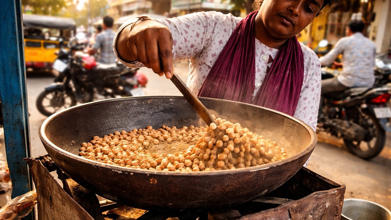 Hand Roasted Peanuts in Sand – Traditional Technique