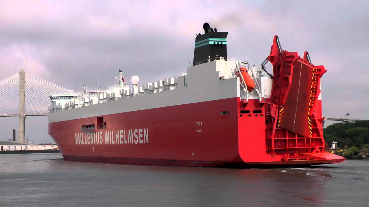 TYSLA RoRo Ship arriving in Savannah GA - 7/30/2012
