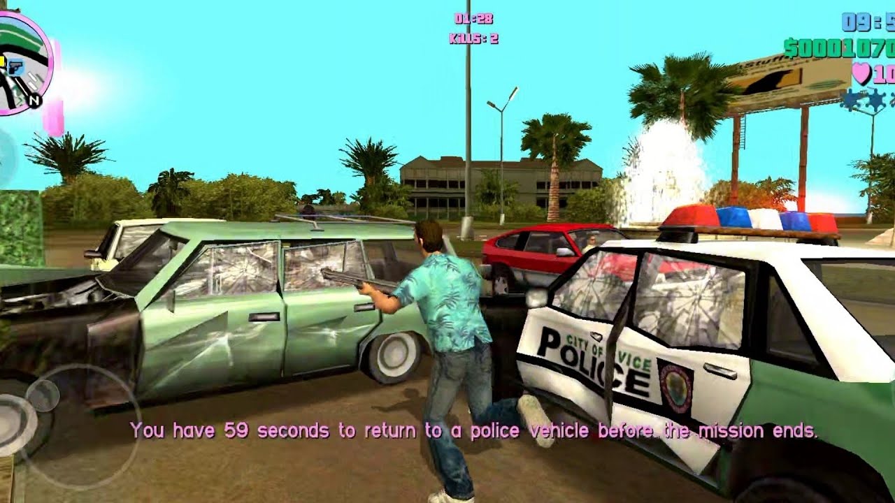 Gta vice city police job 🚓 criminals attack on me 😡😱#game #video #gta