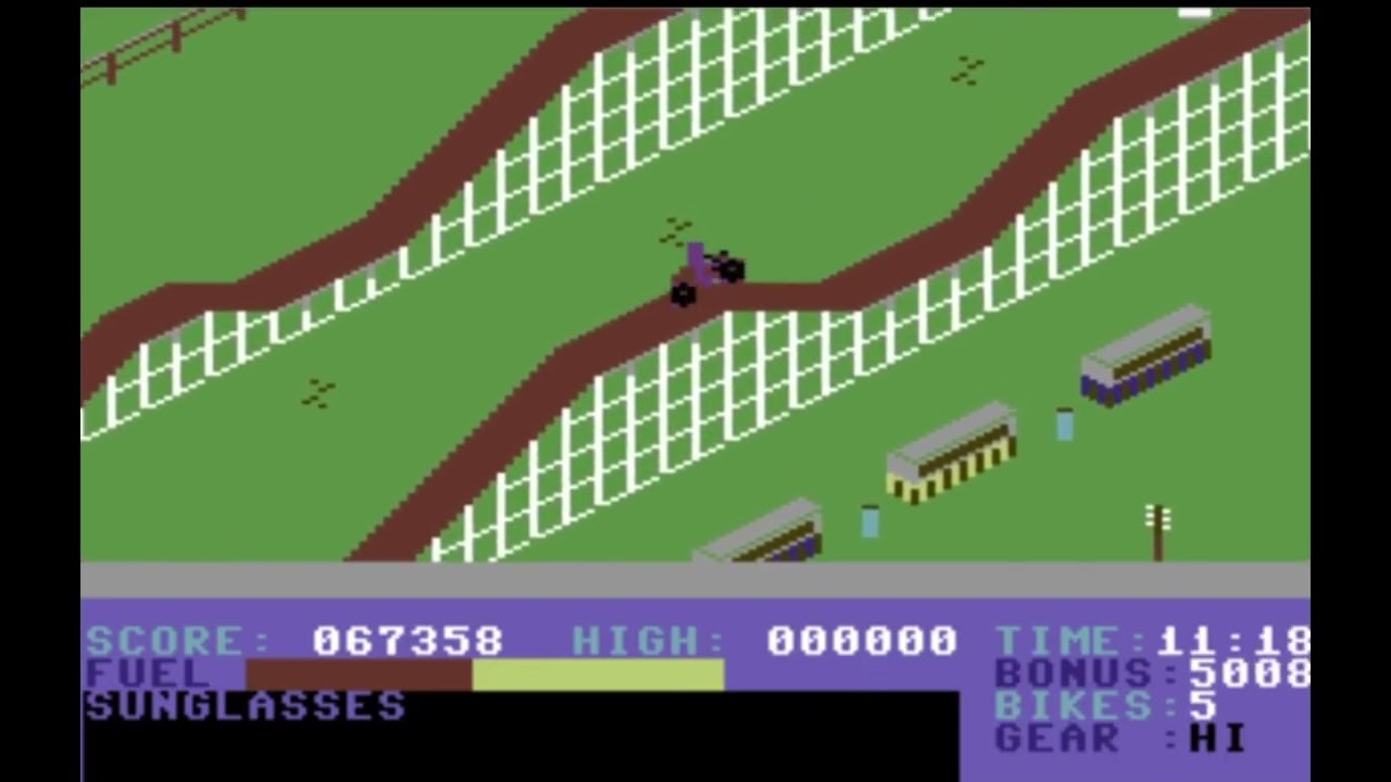 Action Biker (C64, 1985) – Full Game Longplay | Retro Motorbike Classic