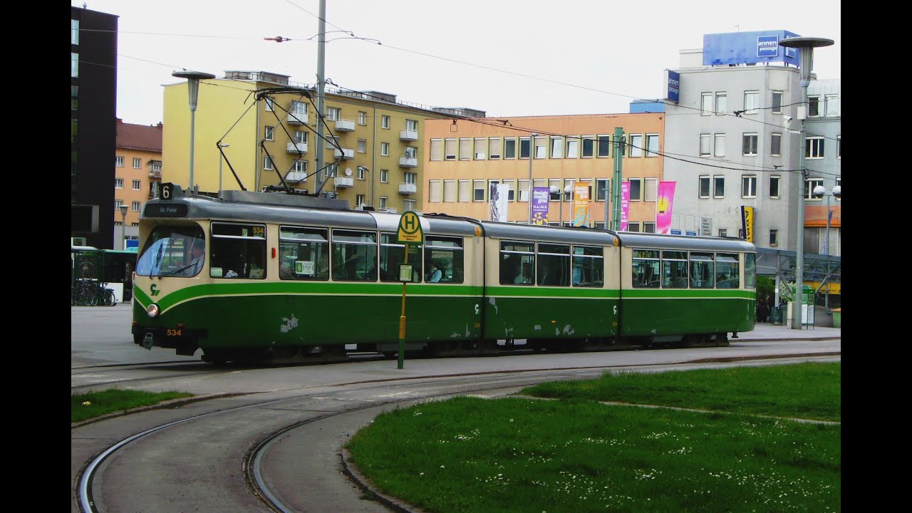 Stra&szlig;enbahn Graz - historische Wendeschleife Hbf - HD