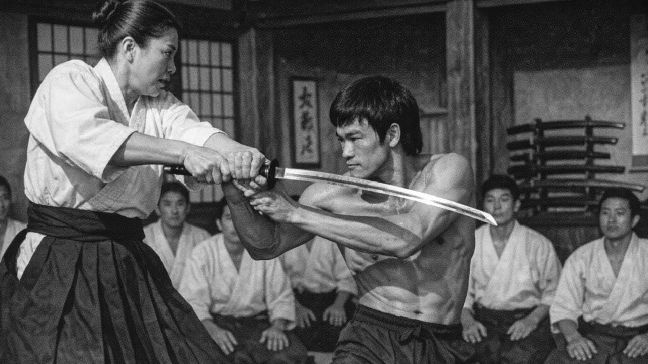 Maestra Samurái Femenina Katana Dijo'Las Manos Vacías No Pueden Tocar La Espada'Bruce Lee—Tokio 1972