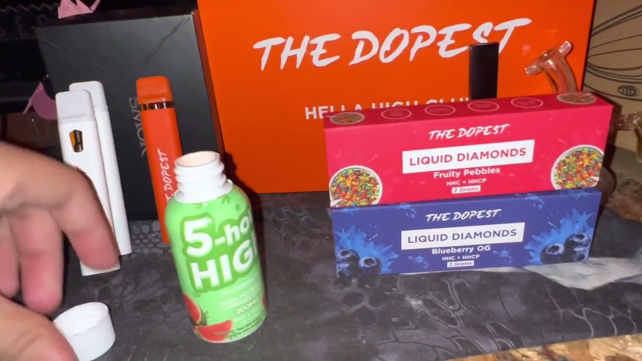 Honest review on the Dopest Hella High Club sub box! Liquid diamonds, 5 hour high, HHC vapes