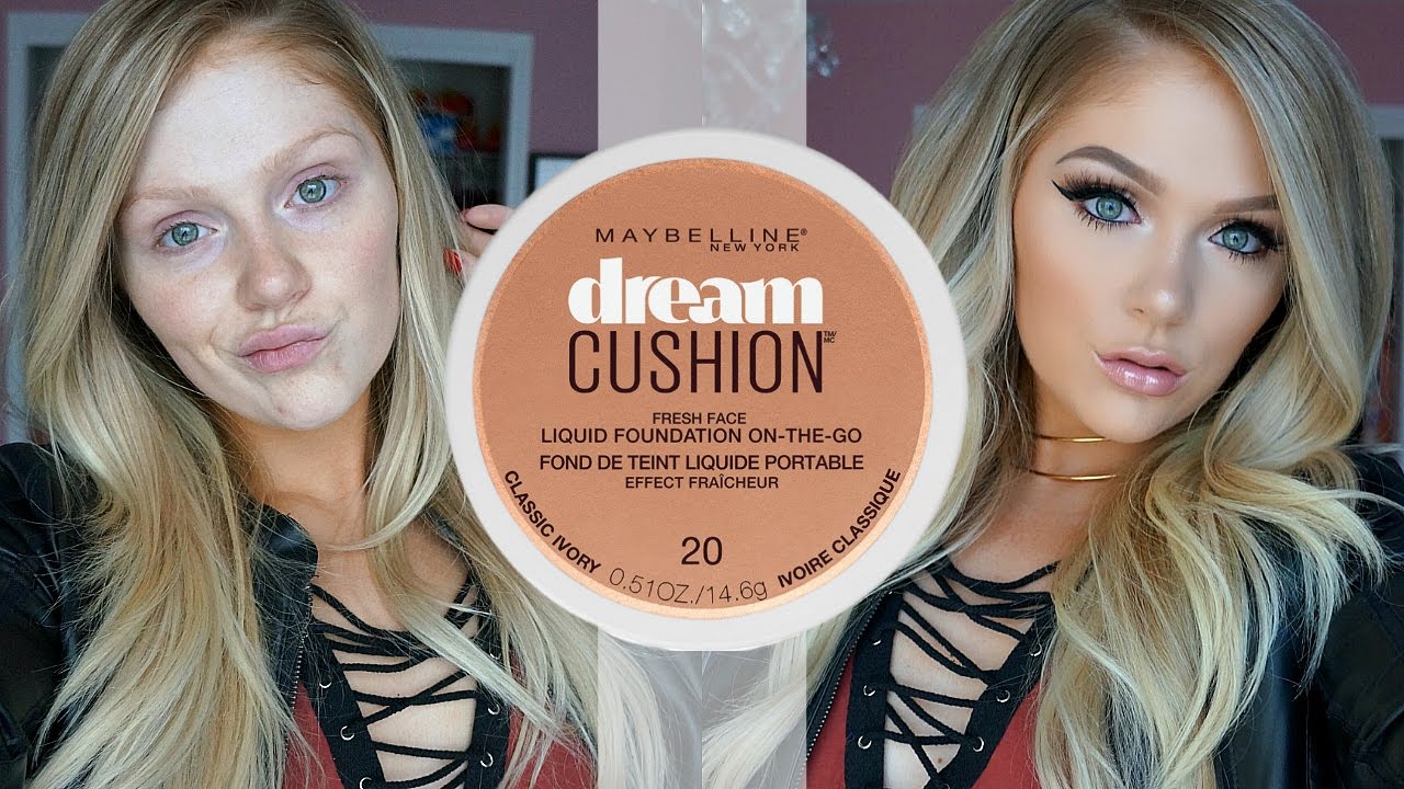 NEW MAYBELLINE DREAM CUSHION FOUNDATION FIRST IMPRESSIONS REVIEW + DEMO
