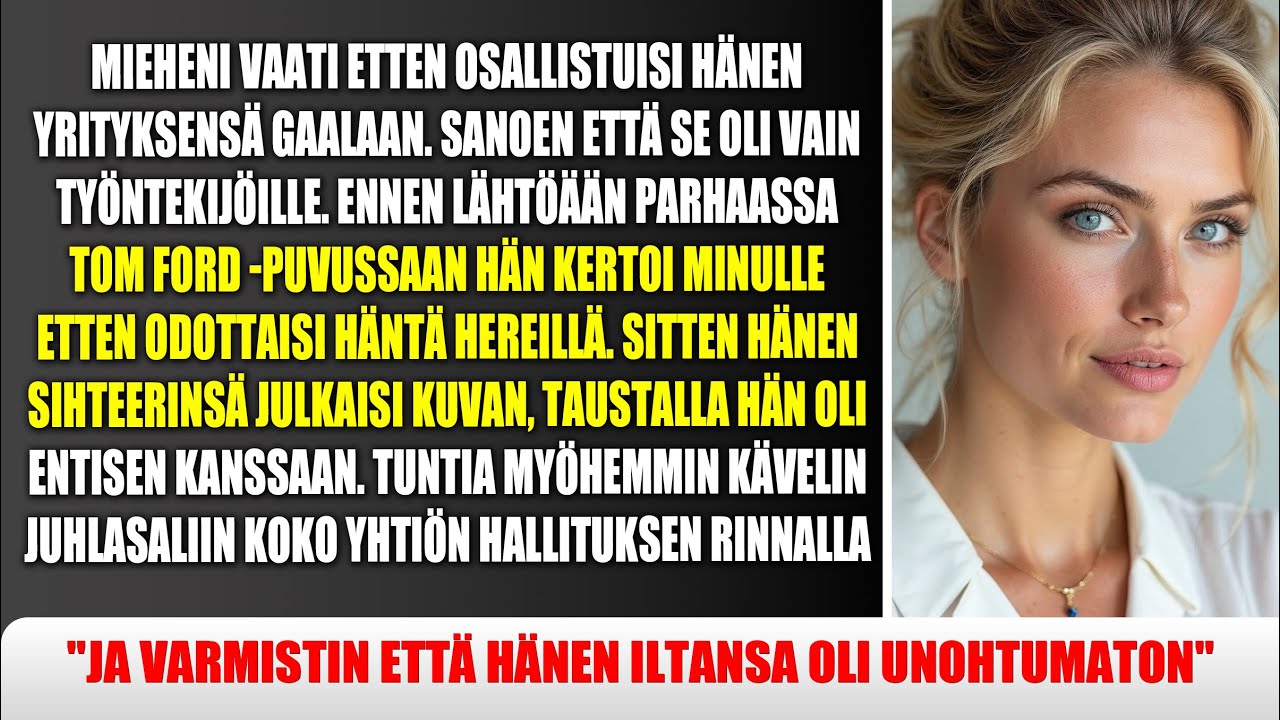 Mieheni sanoi etten menisi hänen yrityksensä luksus-gaalaan—Ja vei exänsä sen sijaan.