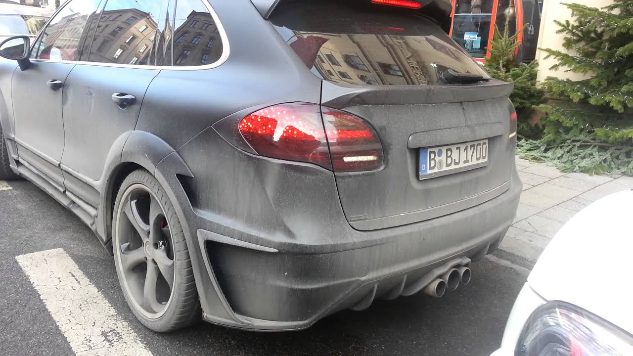 Jérôme Boateng starting up his Cayenne Lumma CLR 550 GT and gets out of parking spot! 1080p HD!