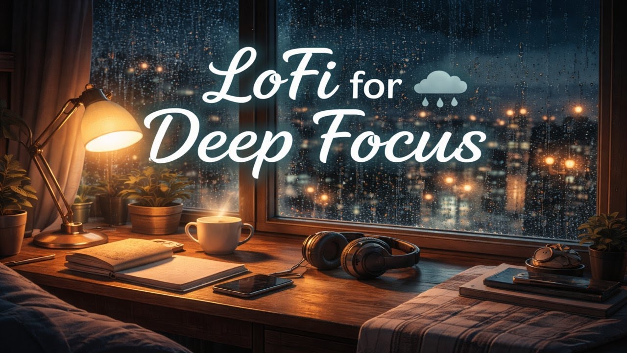 LoFi for Deep Focus 🌧️ Night Rain Study Music