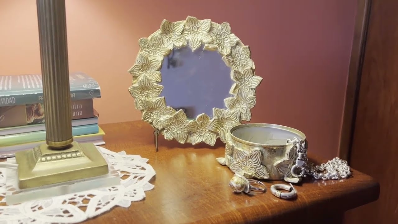 Como usar porcelana fría para un marco de espejo !!!