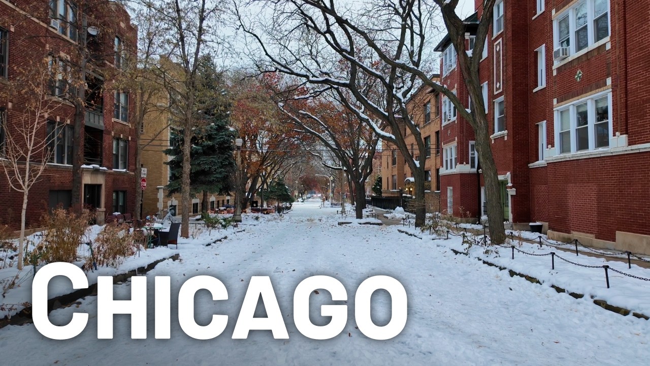 Chicago Uptown Snowy Neighborhood Walking Tour ❄️ December 2025