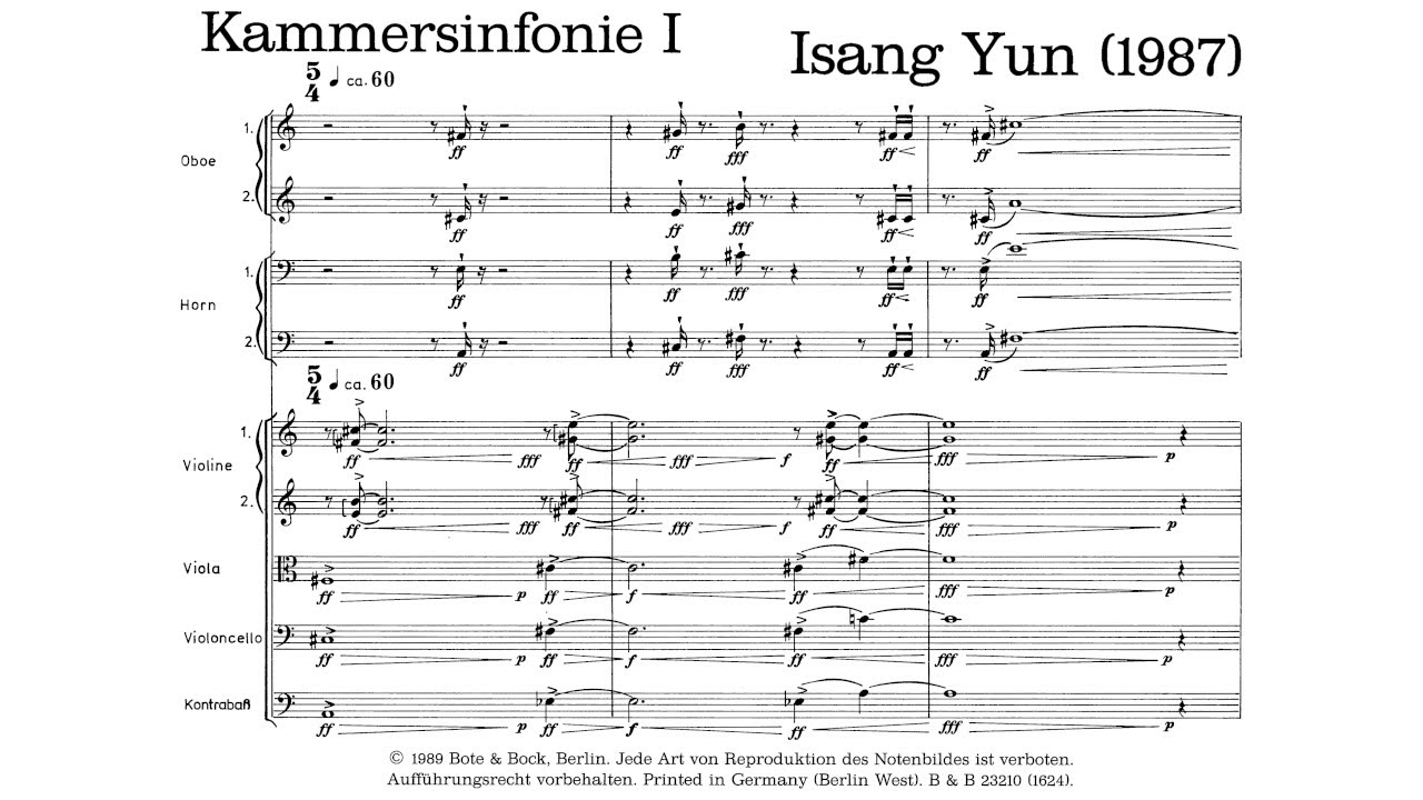 Isang Yun - Chamber Symphony No. 1 (1987)