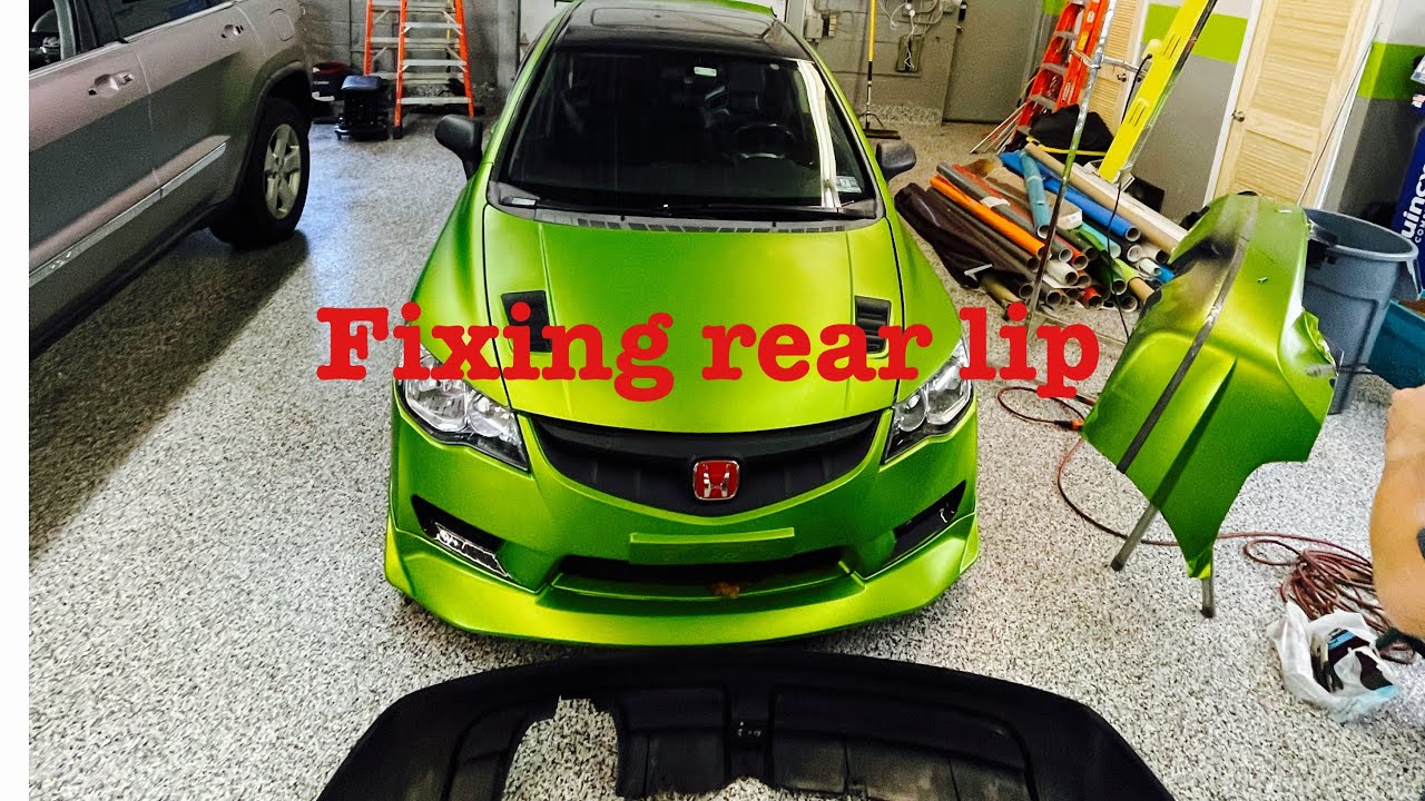 how to secure your rear bumper lip ...cutting up the 8th gen civic
