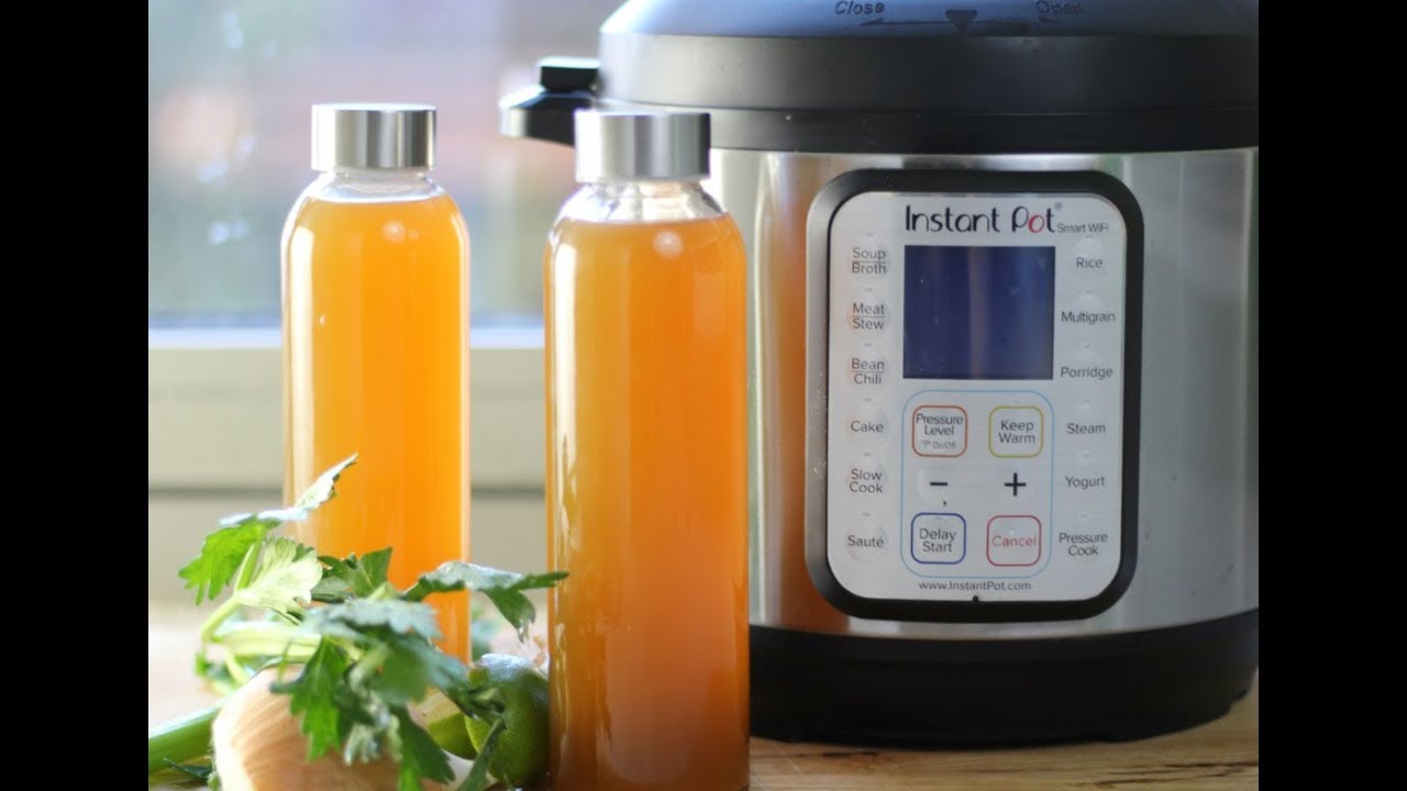 Instant Pot Chicken Bone Broth | BEST HEALTHY Bone Broth