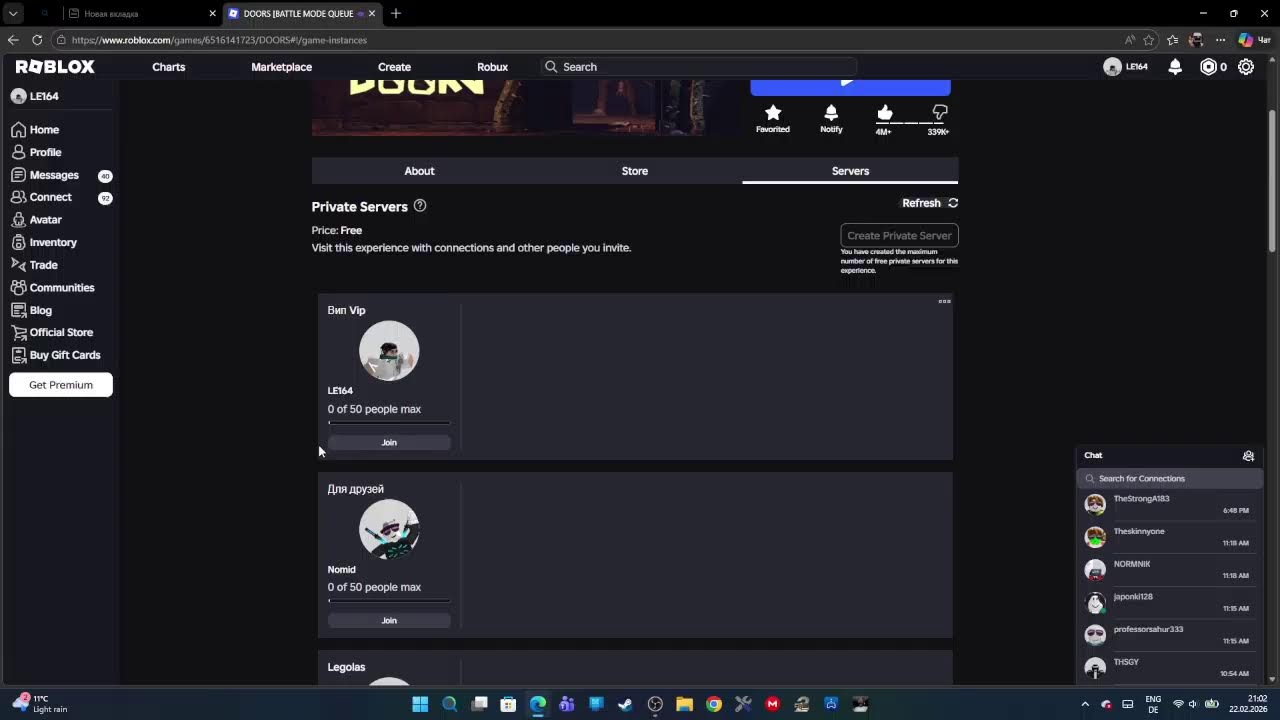 Stream Roblox doors chat control