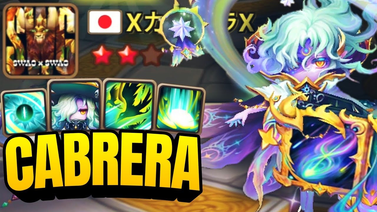 Cabrera's most used Toys in G2 - Summoner War