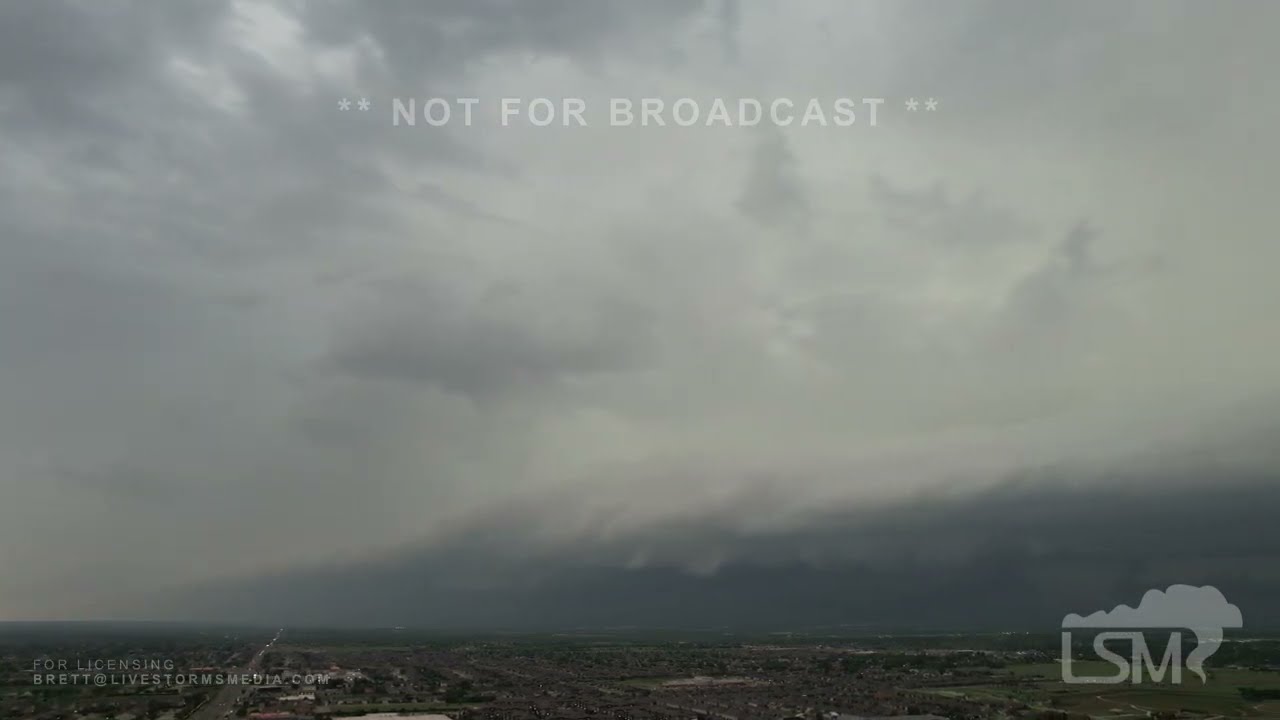 05-02-2022 Moore, Oklahoma Severe Storms - Shelf - Wall Cloud - Drone