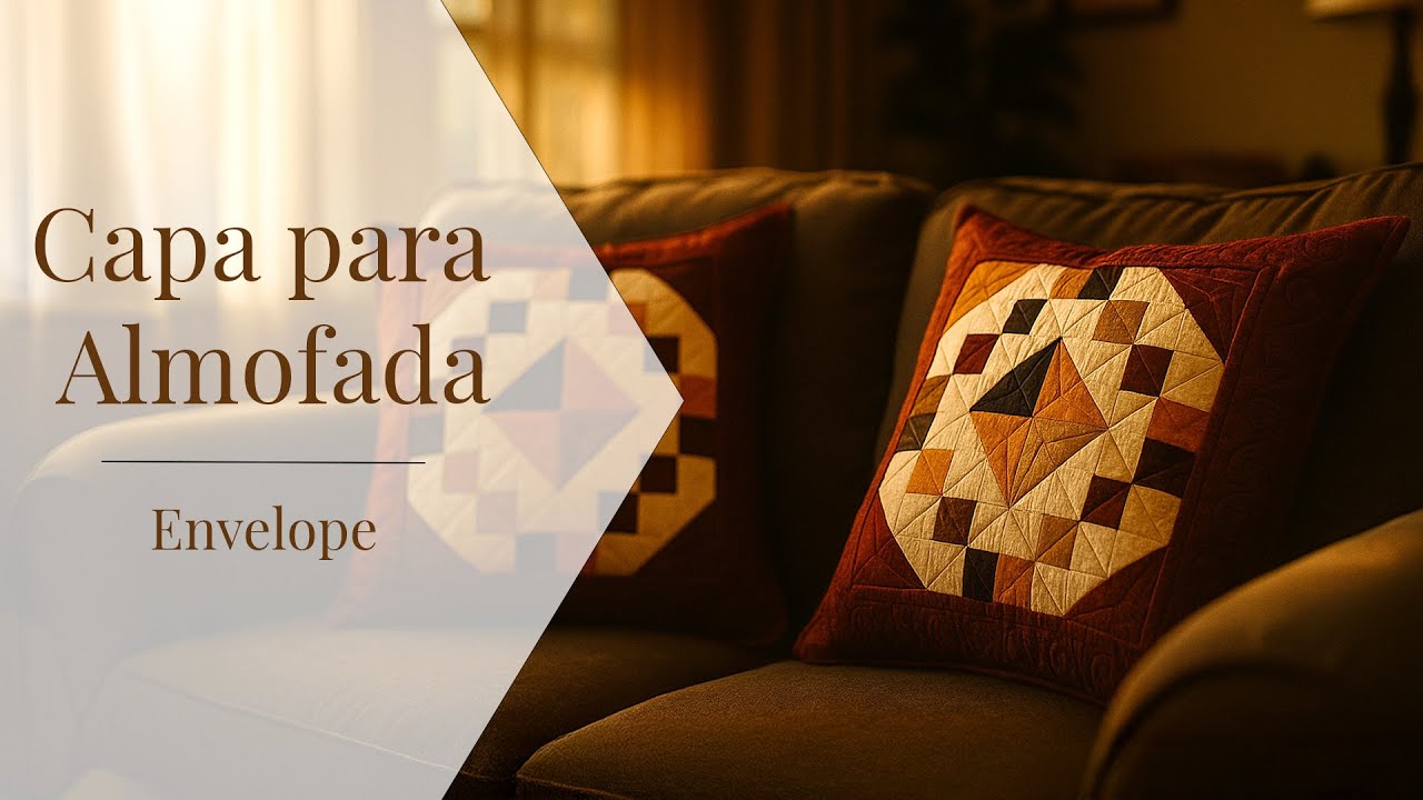 Mude sua Decora&ccedil;&atilde;o - Capa de Almofada em Envelope | Patchwork Sem Segredos | Ana Cosentino