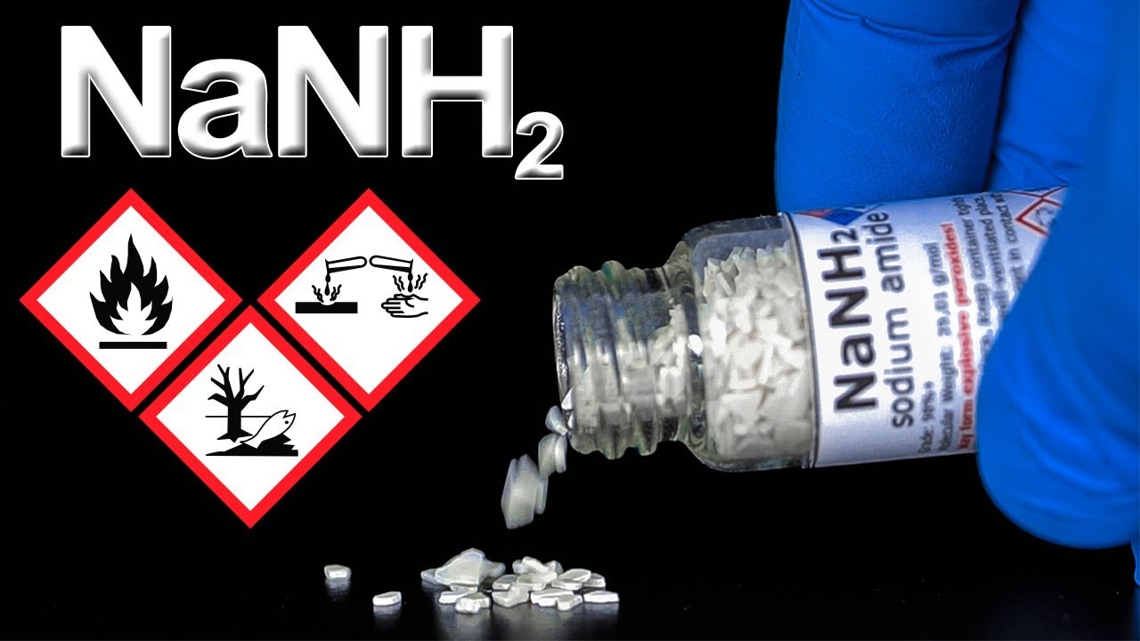 Амид натрия (NaNH2). Химические реакции.
