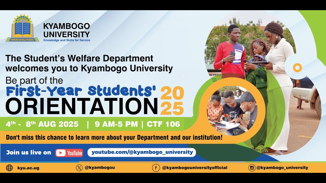 KYAMBOGO UNIVERSITY FRESHERS' ORIENTATION 2025 Day 1
