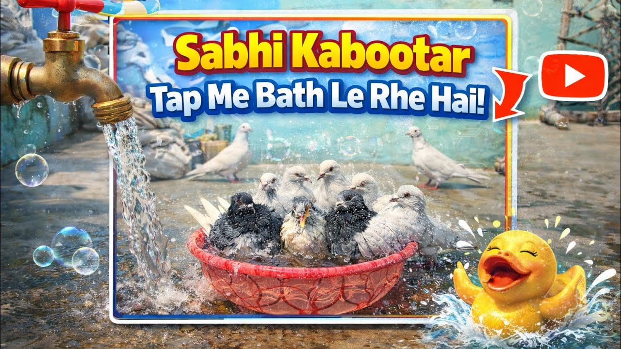 Sabhi kabootaro ne aaj bath li..😍😍.. 