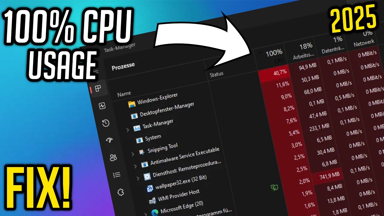 How To Fix 100% CPU USAGE while GAMING in 2025 | Fix  High CPU usage | Stuck on 100% CPU usage!