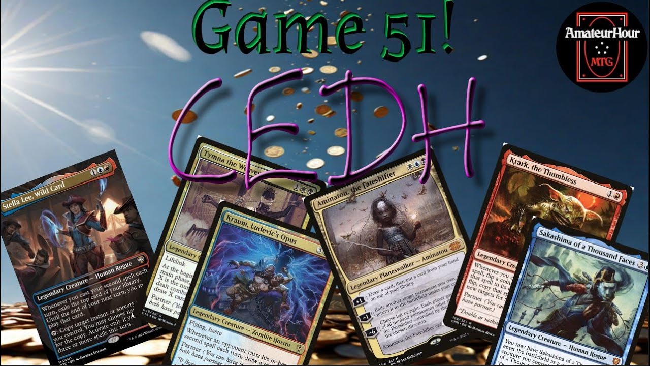 AmateurHourMTG cEDH Game #51 Stella vs Tymna|Kraum vs Aminatou vs Krark|Sakashima