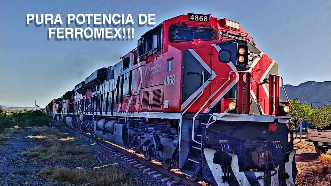 Locomotoras Ferromex,🚂🇲🇽[4868,4668,4563] A toda potencia!!! , kilómetro 324