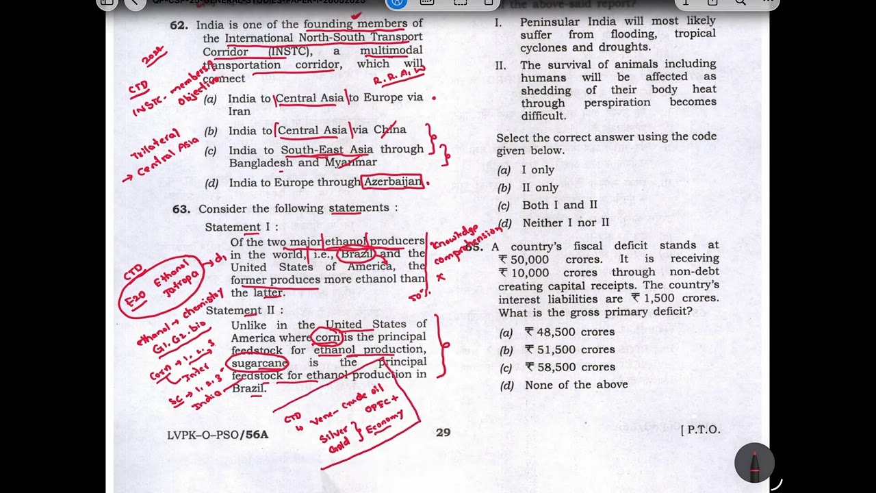 Fiscal Deficit, Ethanol, INSTC, Climate change || Connect The Dots 15/n || Akhil Buddhi, IAS