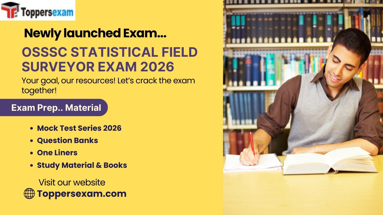 OSSSC Exam Date 2026 | Statistical Field Surveyor Exam Preparation | Books In Pdf 2026 #statistical