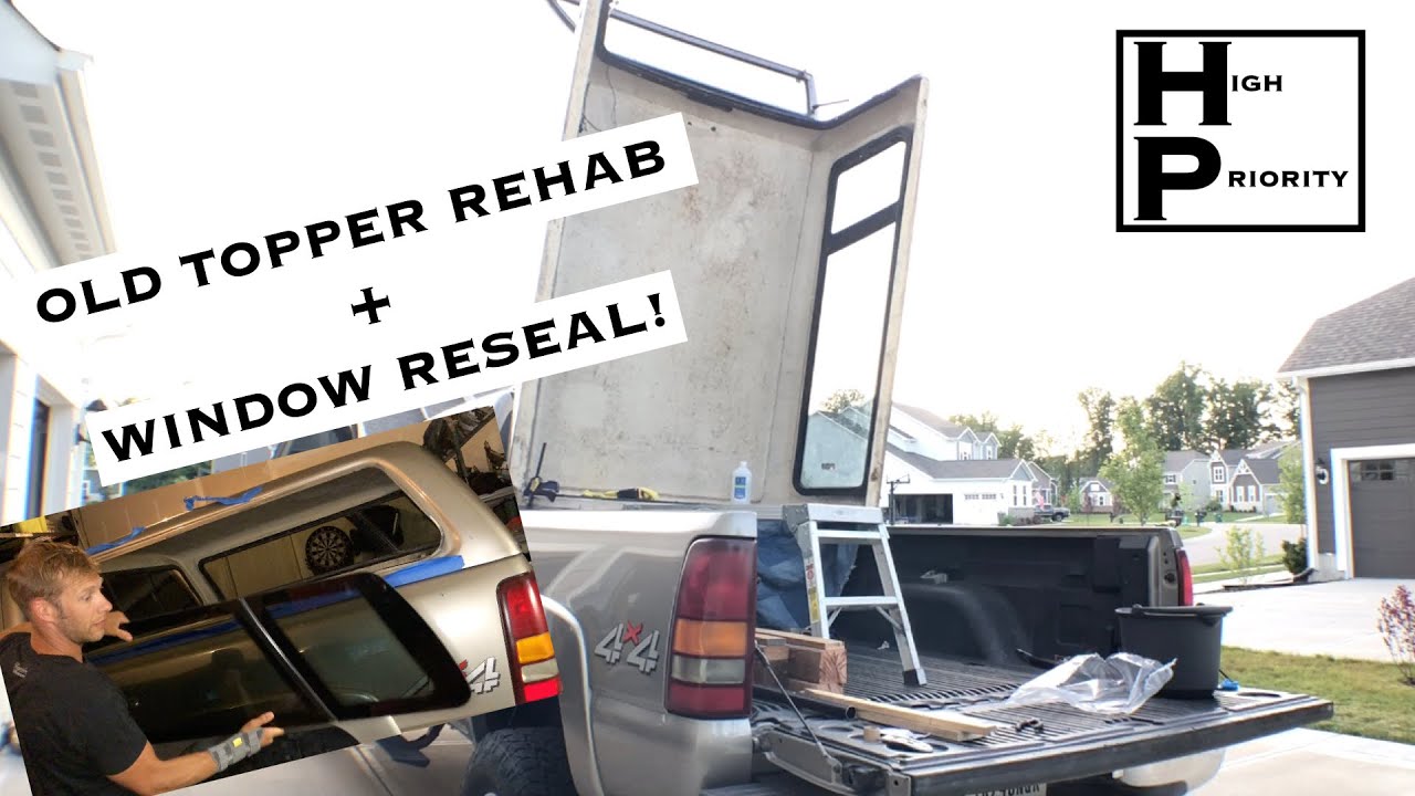 How to: Fix leaky camper shell windows and save an old topper!