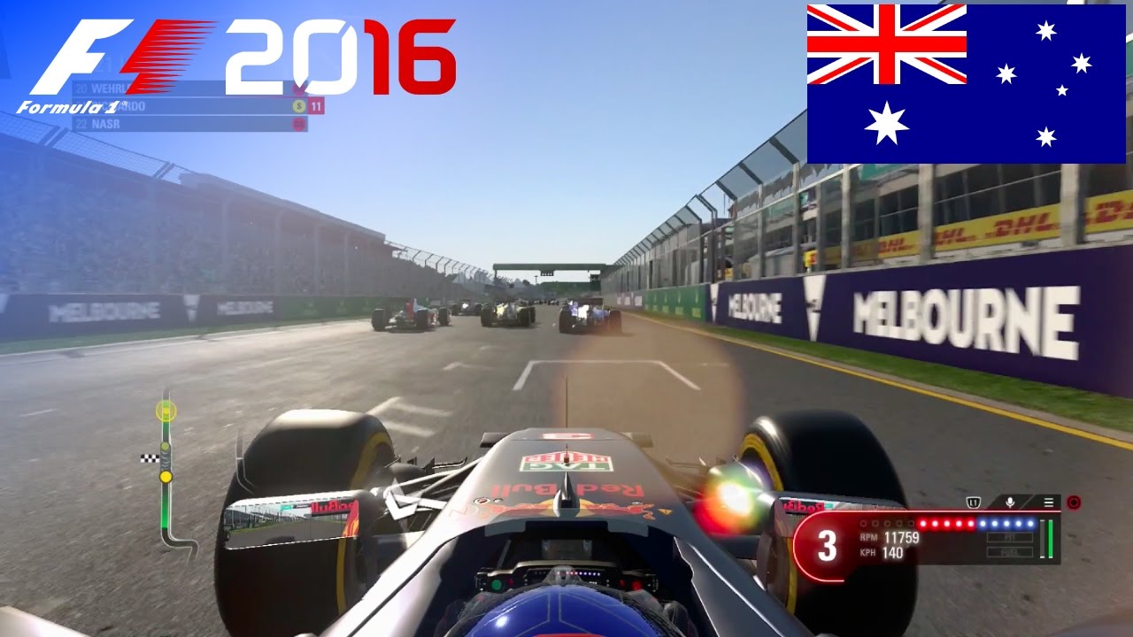 F1 2016 - 100% Race at Albert Park Street Circuit, Australia in Ricciardo's Red Bull