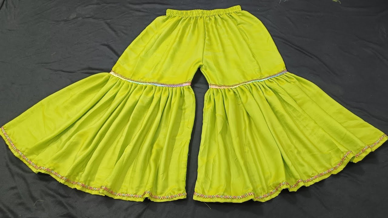Gharara/ Sharara Cutting And Stitching/ Gharara Easy Making/  Latest Sharara Design/Gharara Pant DIY
